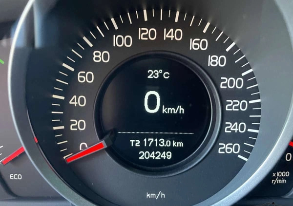 Volvo V60 cena 45500 przebieg: 204000, rok produkcji 2014 z Praszka małe 254